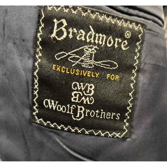 Vtg Bradmore Mens 40R Brown Wool Herringbone Tweed Blazer Jacket Preppy Academia - Picture 3 of 14